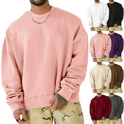 Surdimensionné épaule basse poids lourd imprimé sweatshirts avec capuchon style pull