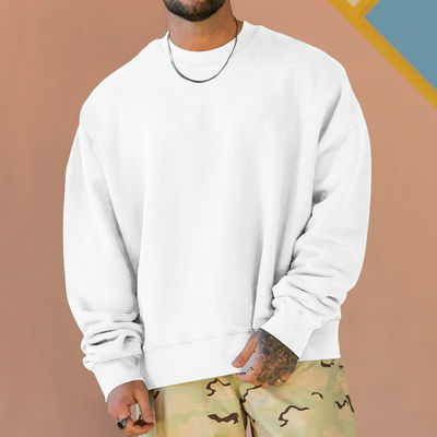 Surdimensionné épaule basse poids lourd imprimé sweatshirts avec capuchon style pull