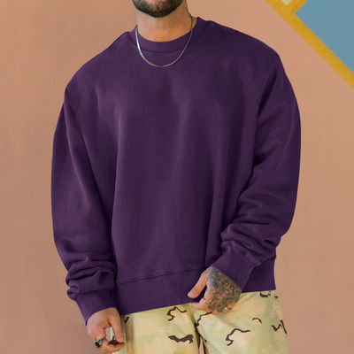 Surdimensionné épaule basse poids lourd imprimé sweatshirts avec capuchon style pull