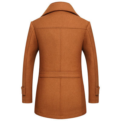 Pas de détection d'aiguille Ville de la mode 24-35 ans Homme plus taille double collier manteau en laine