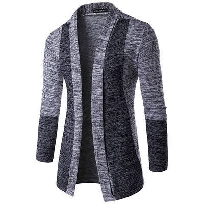 XMAMLON OEM Maillots de bain pour hommes à manches longues Cardigan avec couture de couleur contrastée