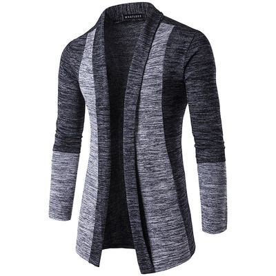 XMAMLON OEM Maillots de bain pour hommes à manches longues Cardigan avec couture de couleur contrastée
