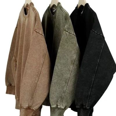 Anti-pilule 350g Vintage French Terry Hoodies Maillot de sport pour hommes de professionnel