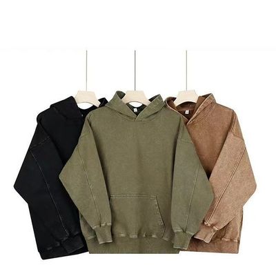 Anti-pilule 350g Vintage French Terry Hoodies Maillot de sport pour hommes de professionnel