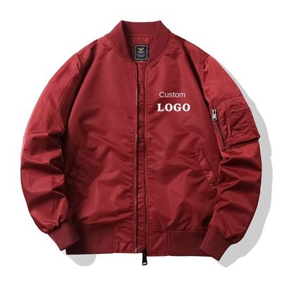 Vêtements à la mode avec fermeture à glissière Vêtements pour hommes MA1 avec broderie personnalisée