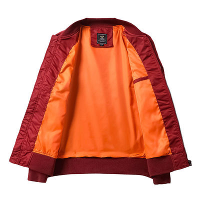 Vêtements à la mode avec fermeture à glissière Vêtements pour hommes MA1 avec broderie personnalisée