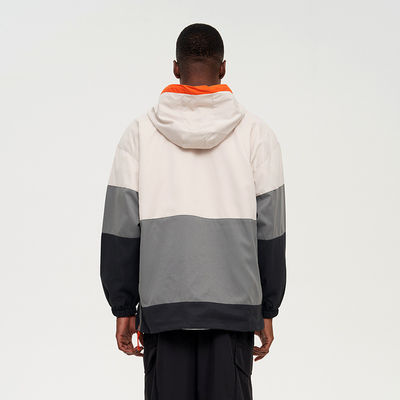 Style à manches régulières XMAMLON Logo personnalisé Anoraks sans collier Jacket anti-vent pour hommes